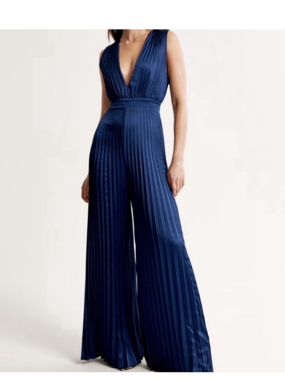 Abercrombie Giselle Pleated Jumpsuit- black